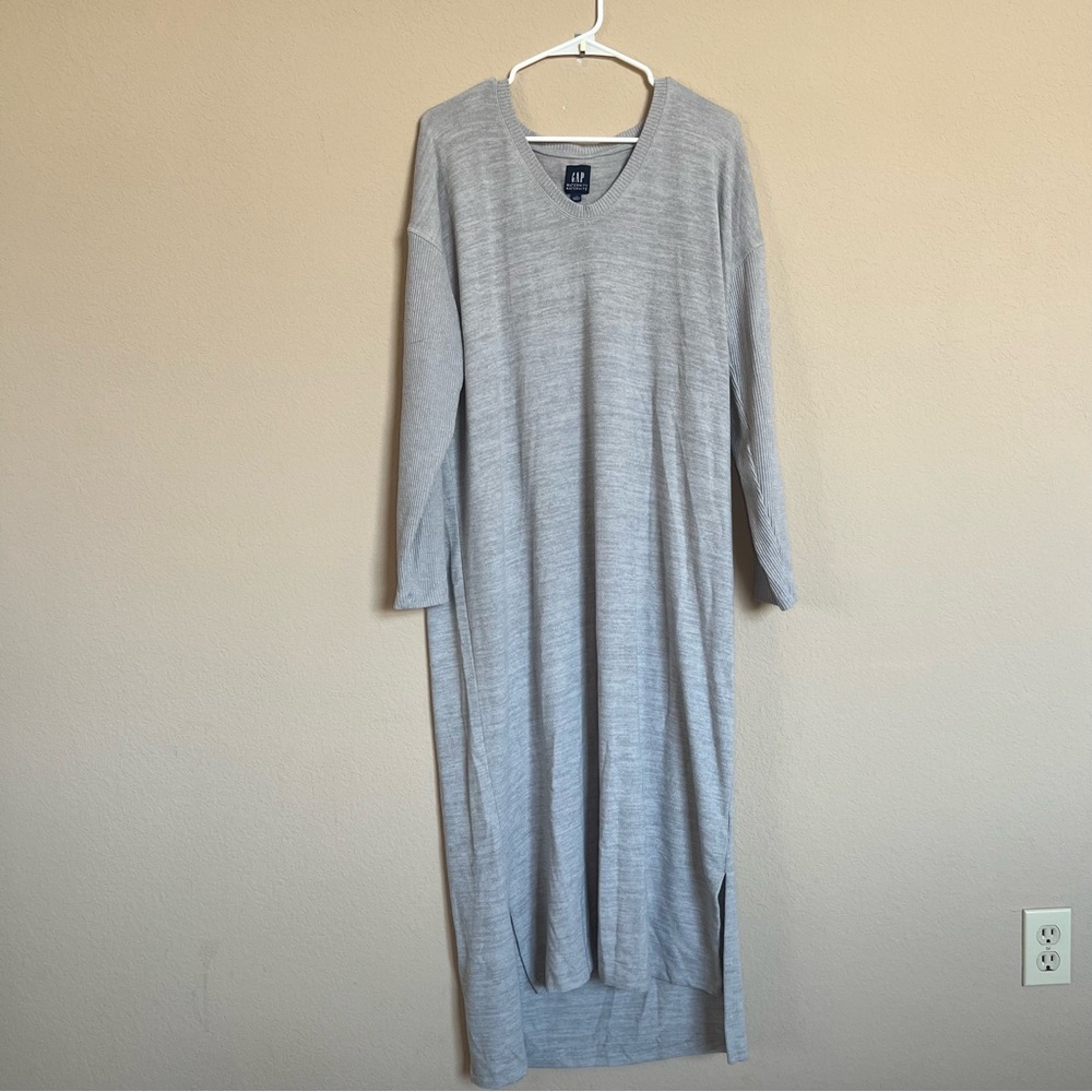 Grey Maternity Sweater Dress